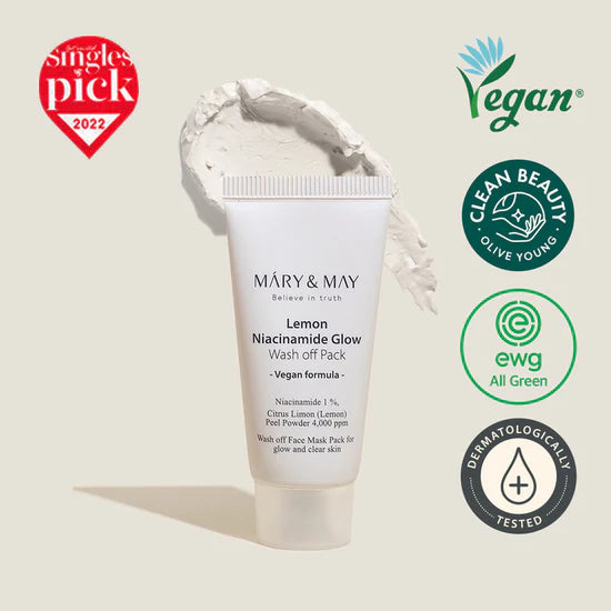Mary & May - Lemon Niacinamide Glow Wash Off Mask 30g