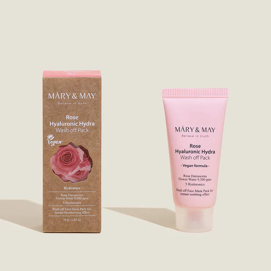 Mary & May - Rose Hyaluronic Hydra Wash Off Mask 30g