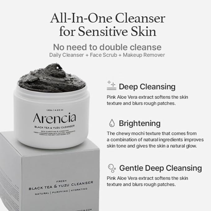 Arencia – Black Tea & Yuzu Cleanser 120g