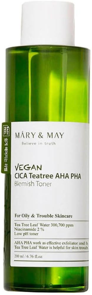 Mary & May – Cica Tea Tree AHA PHA Toner 200ml