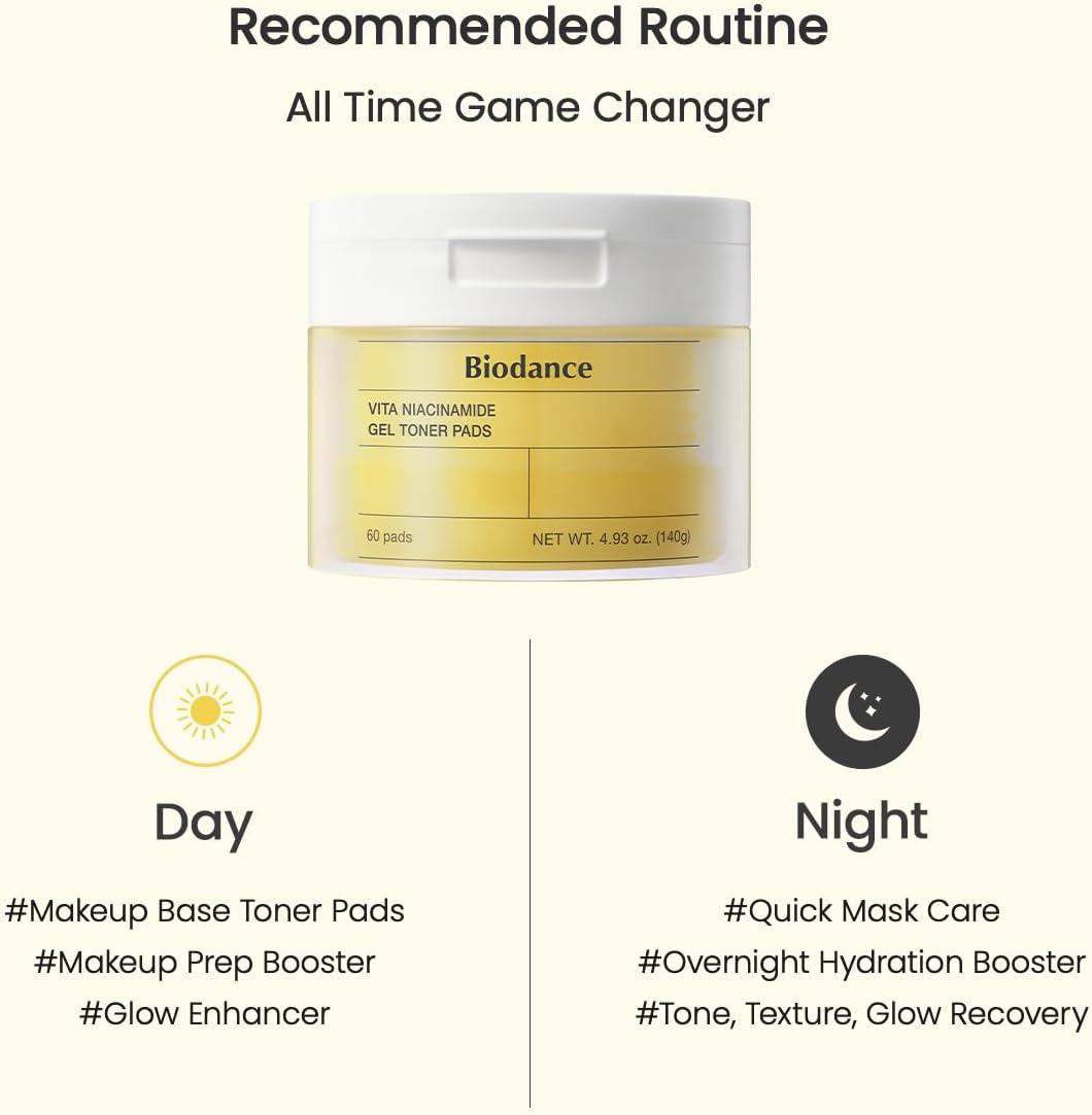 Biodance – Vita Niacinamide Gel Toner Pad (60ea)