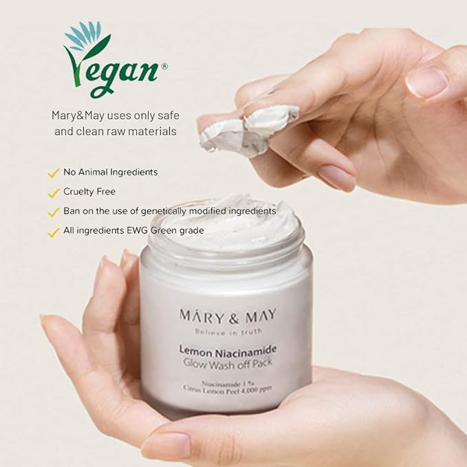 Mary & May - Lemon Niacinamide Glow Wash Off Mask 125g
