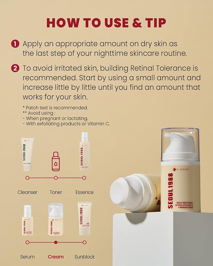 K-Secret – Seoul 1988 Retinal Liposome 1% + Fermented Rice Cream 50ml