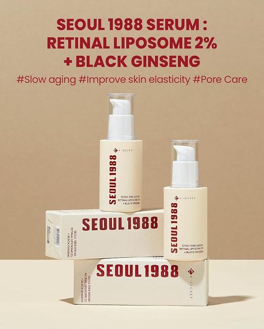 K-Secret – Seoul 1988 Retinal Liposome 2% + Black Ginseng Serum 30ml