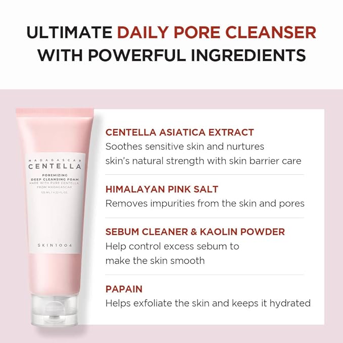 Skin1004 – Madagascar Centella Poremizing Deep Cleansing Foam 125ml