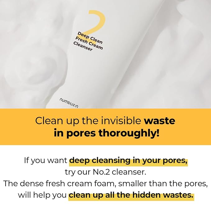 Numbuzin - No.2 Deep Clean Fresh Cream Cleanser 120ml
