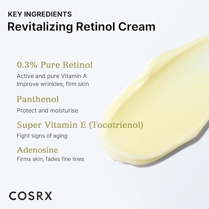 Cosrx – The Retinol 0.3 Super Vitamin E +Panthenol Cream 20ml