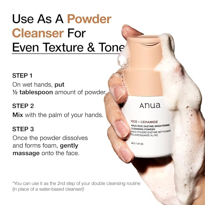 Anua – Rice Enzyme Brightening Cleansing Powder 40g