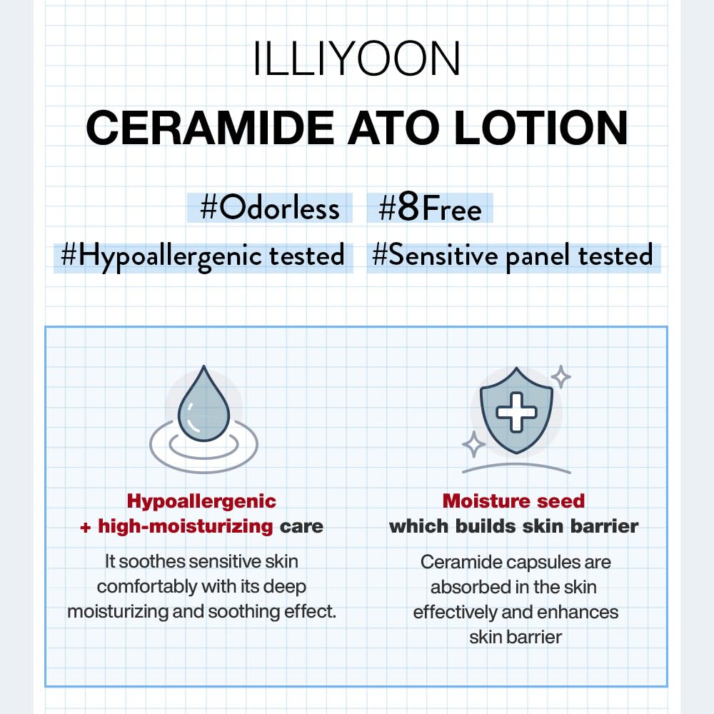 Illiyoon - Ceramide Ato Lotion 8 Free 528ml