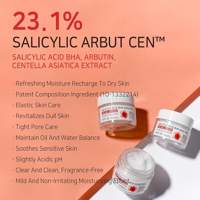 APLB – Salicylic Acid BHA Arbutin Facial Cream 55ml