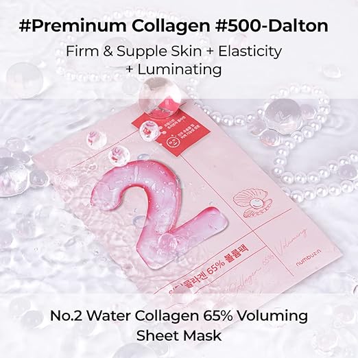 Numbuzin – No.2 Water Collagen 65% Voluming Mask Sheet