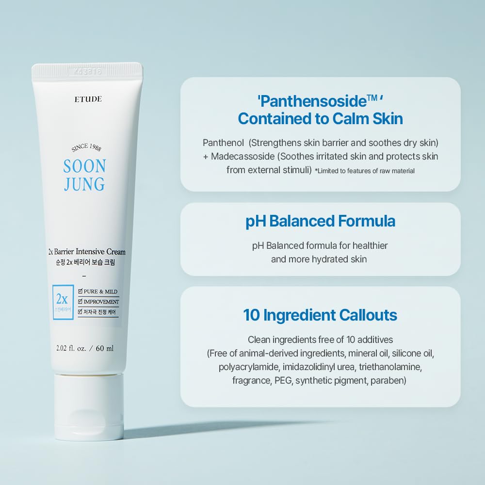 Etude House - Soon Jung 2X barrier intensive cream 60ml