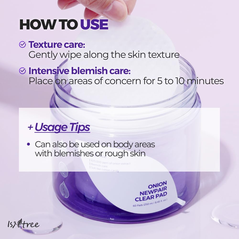 Isntree – Onion Newpair Clear Pad 60 EA 250ml