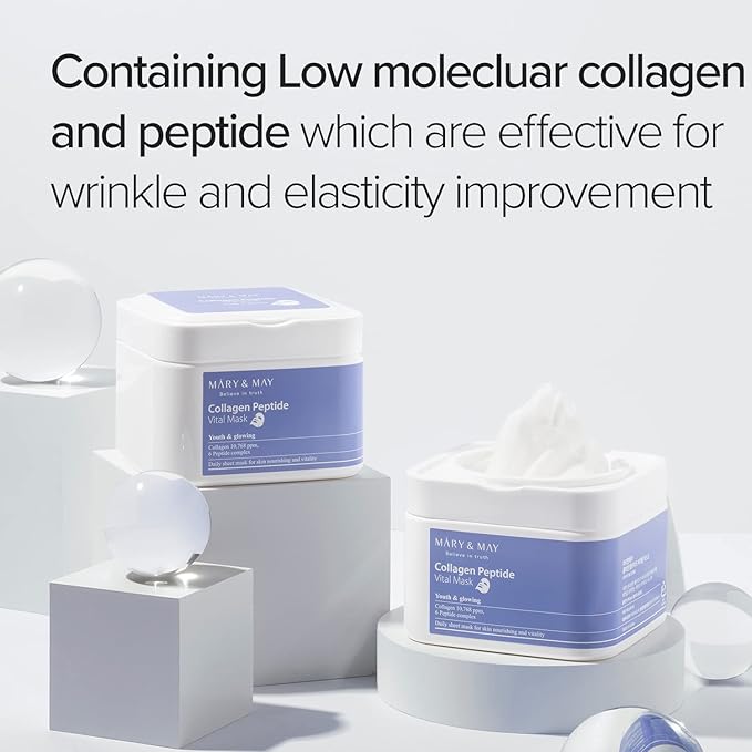 Mary & May - Collagen Peptide Vital Mask (30ea)