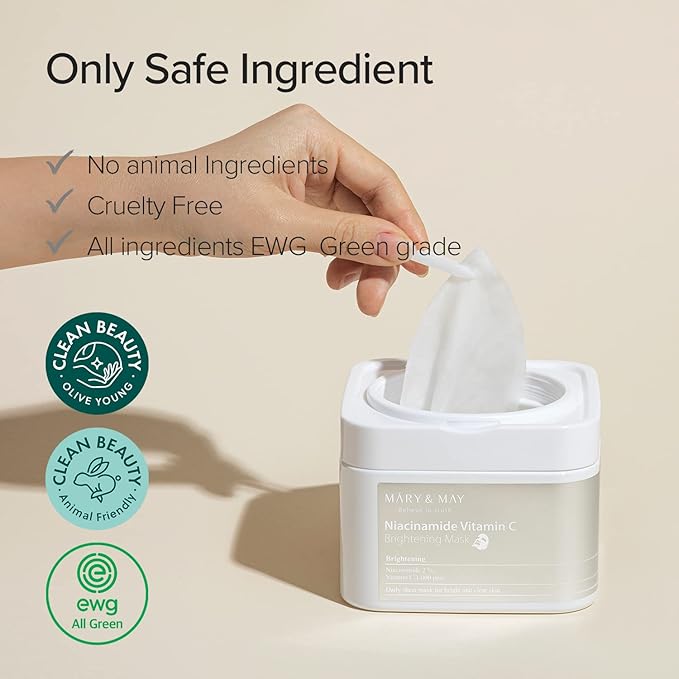 Mary & May - Niacinamide Vitamin C Brightening Mask 30EA