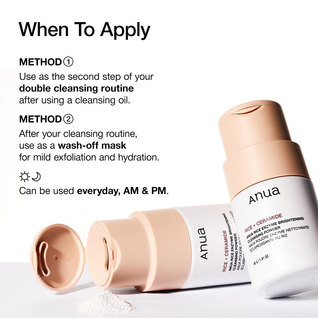 Anua – Rice Enzyme Brightening Cleansing Powder 40g