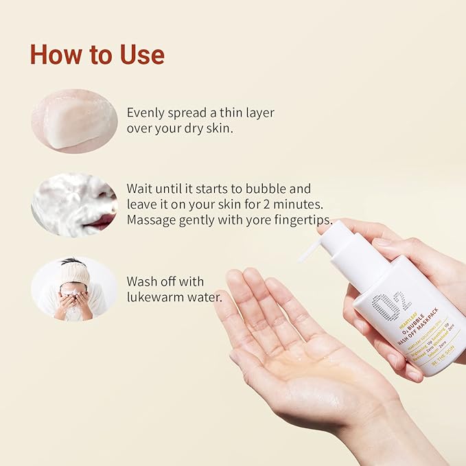 Be The Skin - Heartleaf O2 Bubble Wash off Maskpack 120g