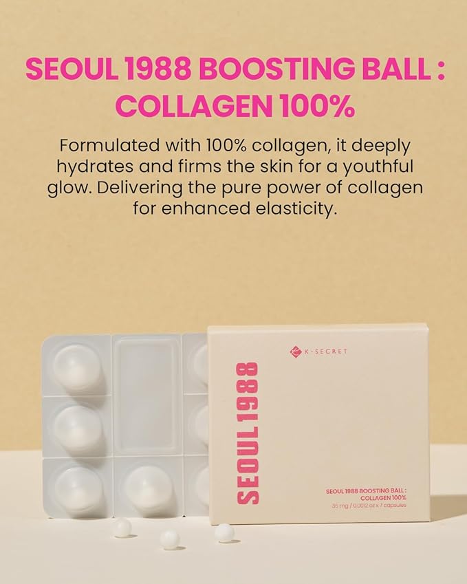 K-secret – Seoul 1988 Boosting Ball: Collagen 100% Capsule 7ea
