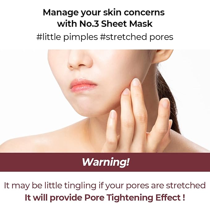 Numbuzin – No.3 Tingle-Pore Softening Sheet Mask