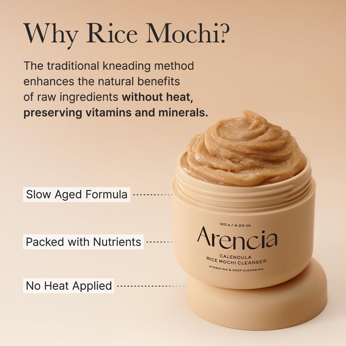 Arencia – Calendula Rice Mochi Cleanser 120g
