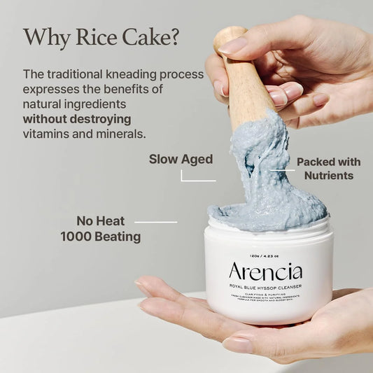 Arencia – Fresh Blue Hyssop Rice Mochi Cleanser 120g