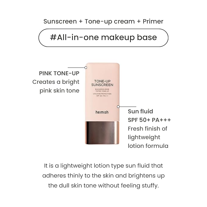 Heimish - Bulgarian Rose Tone-up Sunscreen SPF50+ PA+++ 30ml