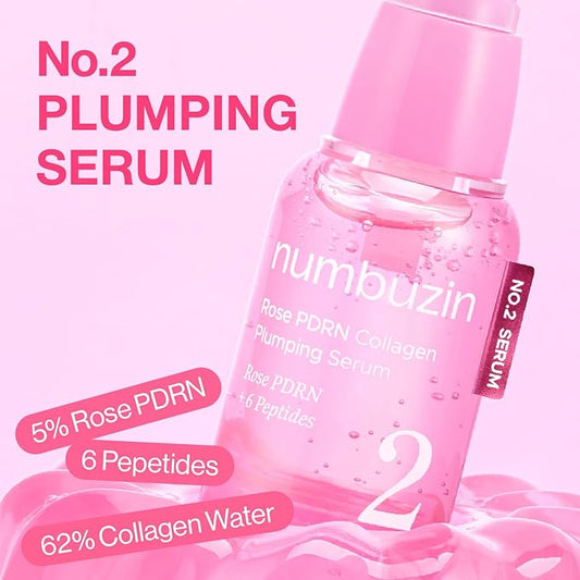 Numbuzin – No.2 Rose PDRN Collagen Plumping Serum 30ml