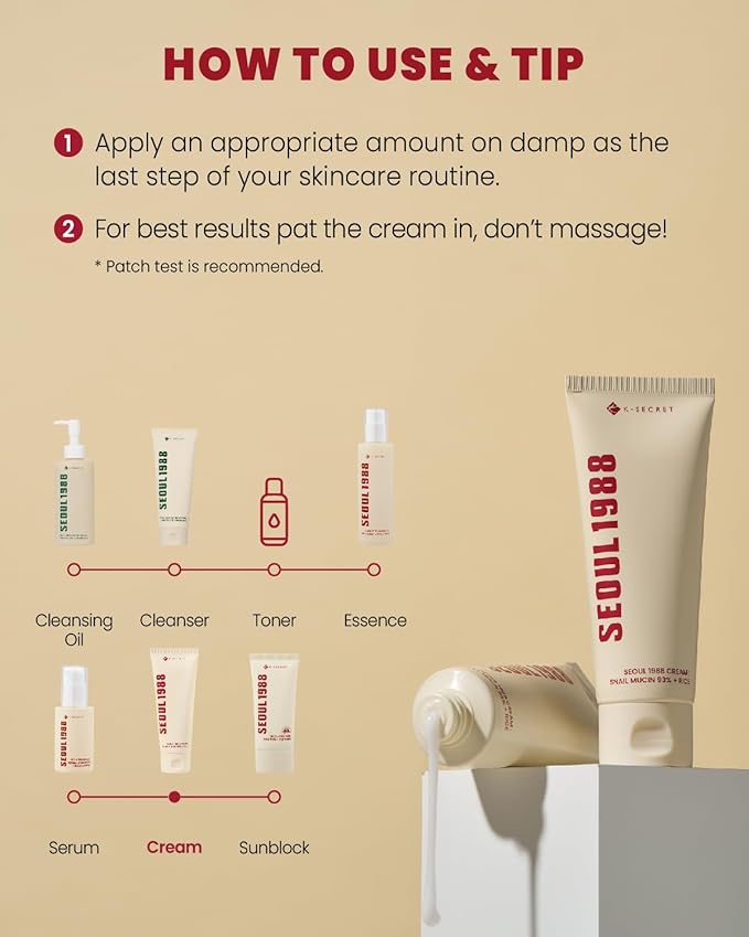 K-Secret – Seoul 1988 Snail Mucin 93% + Rice Cream 100ml