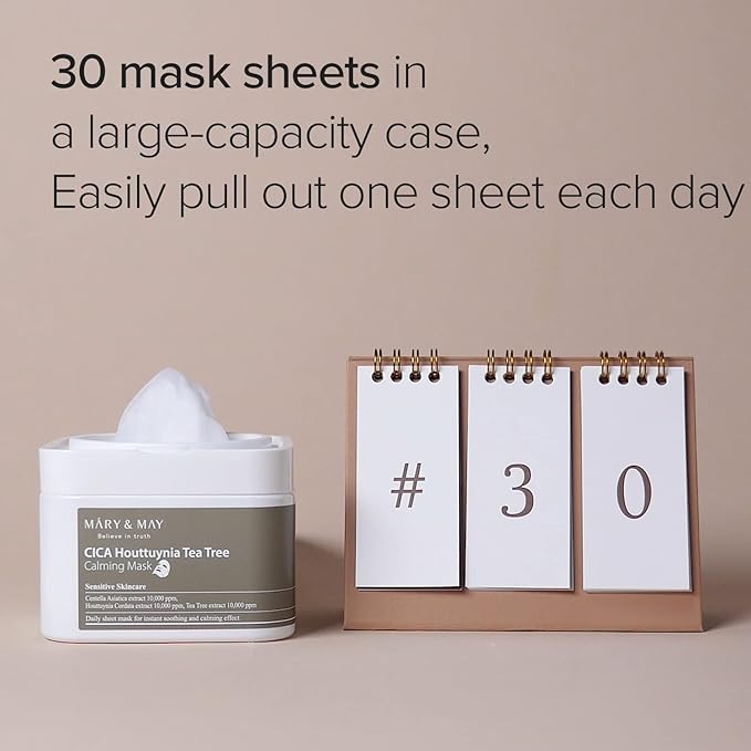 Mary & May - Cica Houttuynia Tea Tree Calming Mask 30EA