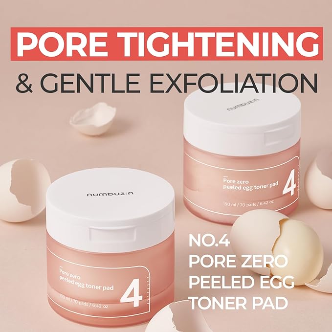 Numbuzin - No.4 Poled Zero Peeled Egg Toner Pad 190ml/70 pads