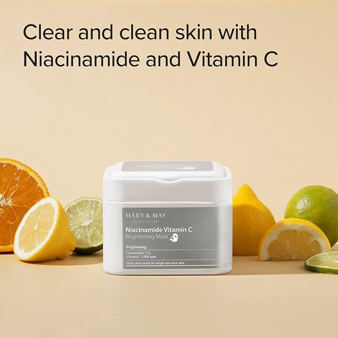 Mary & May - Niacinamide Vitamin C Brightening Mask 30EA