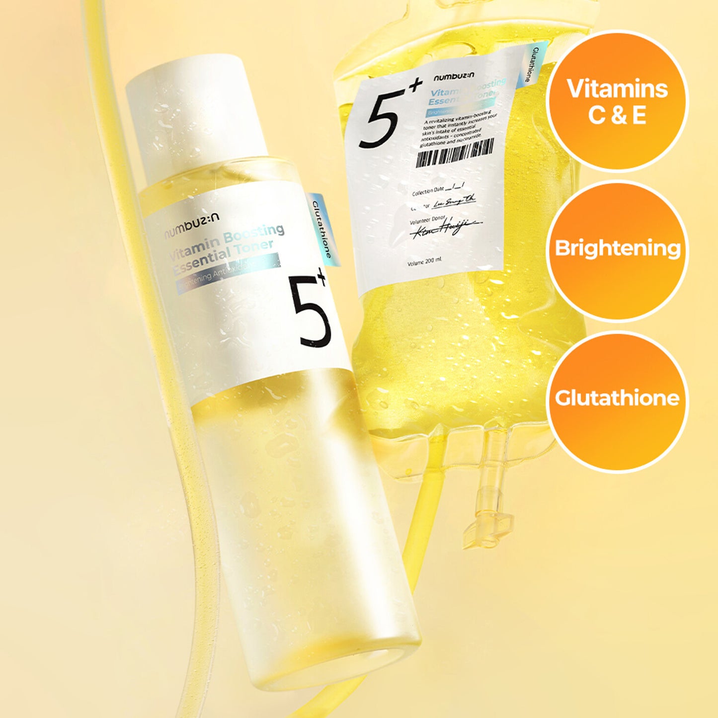 Numbuzin – No.5 Glutathione Vitamin Boosting Essential Toner 200ml