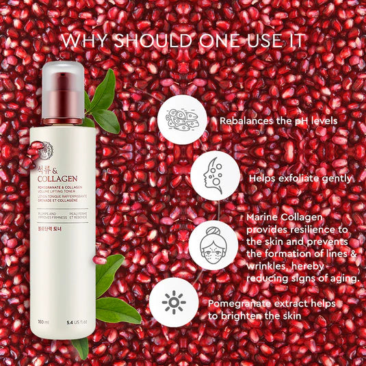 The Face Shop - Pomegranate & Collagen Volume Lifting Toner 160ml