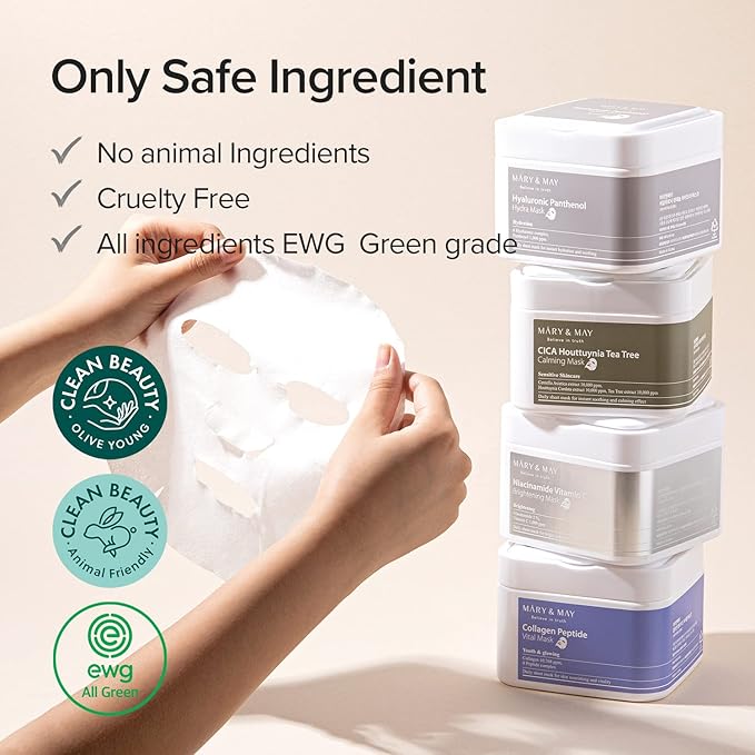 Mary & May - Collagen Peptide Vital Mask (30ea)