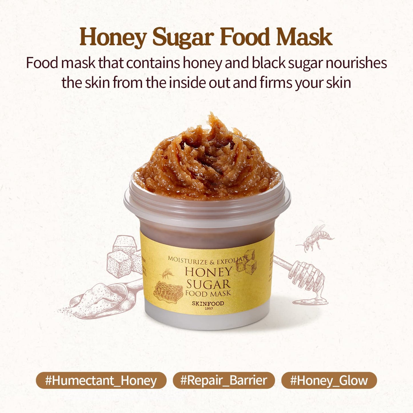 Skin Food - Honey Sugar Food Mask 120g