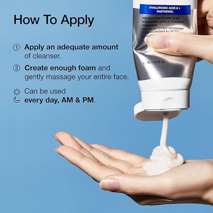 Anua – 8 Hyaluronic Acid Hydrating Gentle Foaming Cleanser 150ml