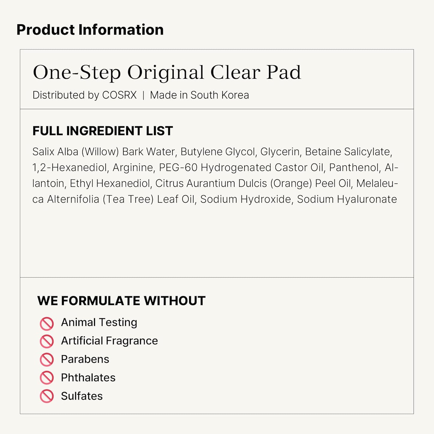 Cosrx – One Step Original Clear Pad 70 EA