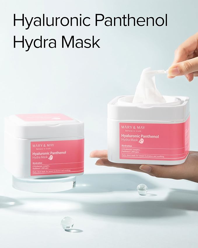 Mary&May – Hyaluronic Panthenol Hydra Mask 30ea