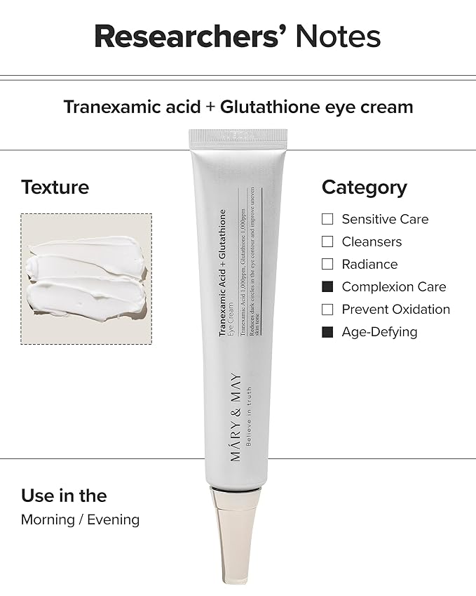 Mary&May – Tranexamic Acid + Glutathione Eye Cream 30ml