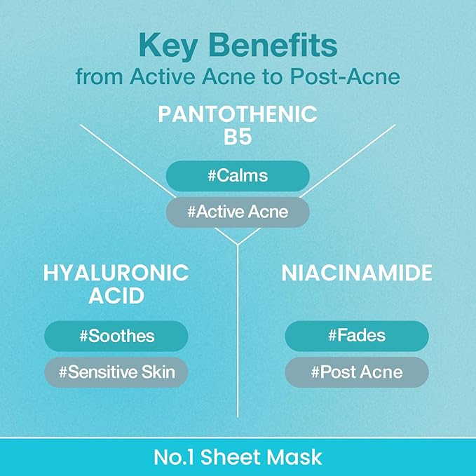 Numbuzin – No.1 Pantothenic B5+ Hyaluronic Acid Clear Mask Sheet 26ml