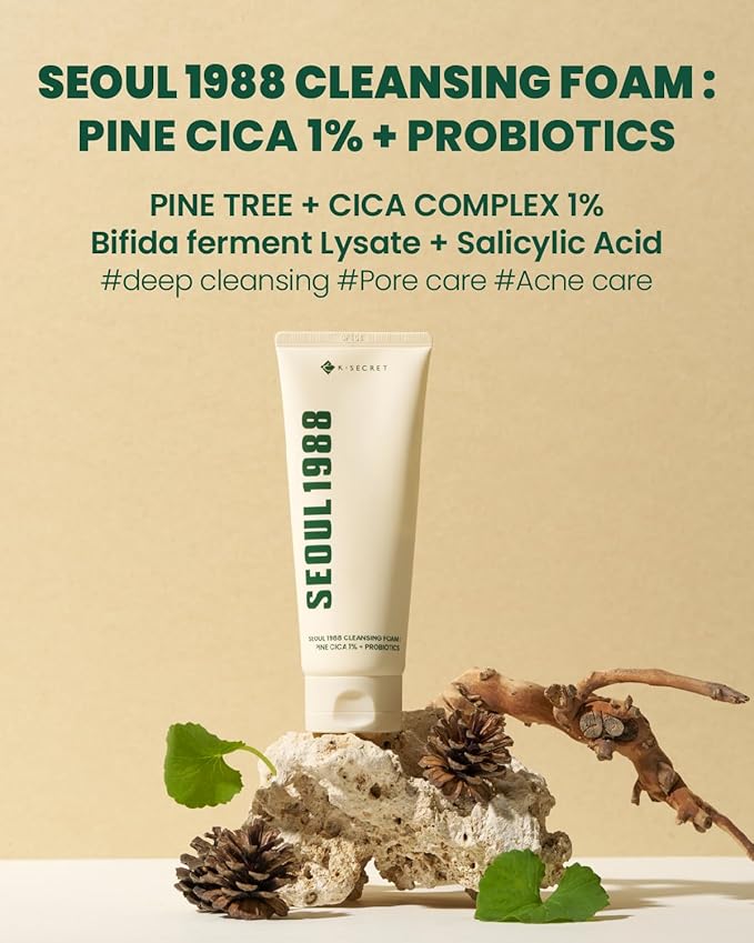 K-Secret – Seoul 1988 Pine Cica 1% + Probiotics Cleansing Foam 150ml