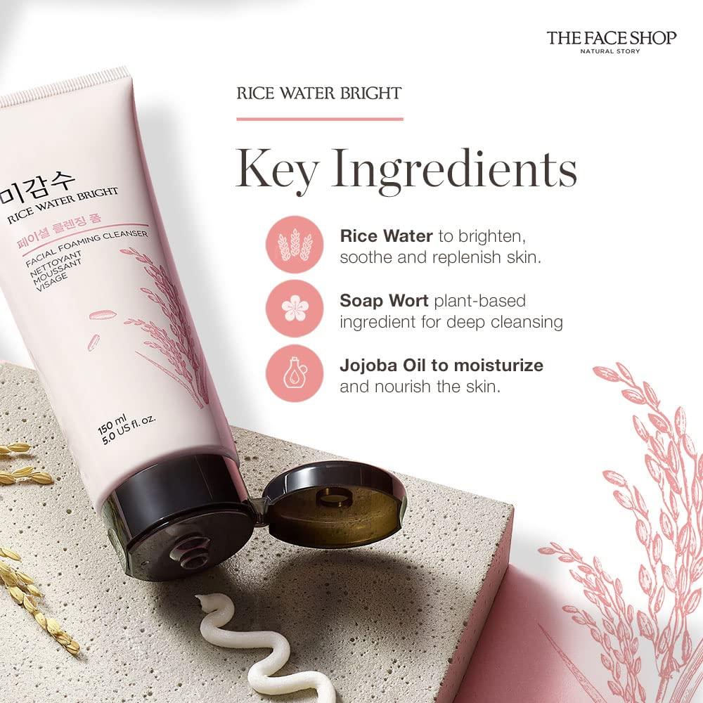 The Face Shop - Rice Water Bright Cleansing Foam 300ml