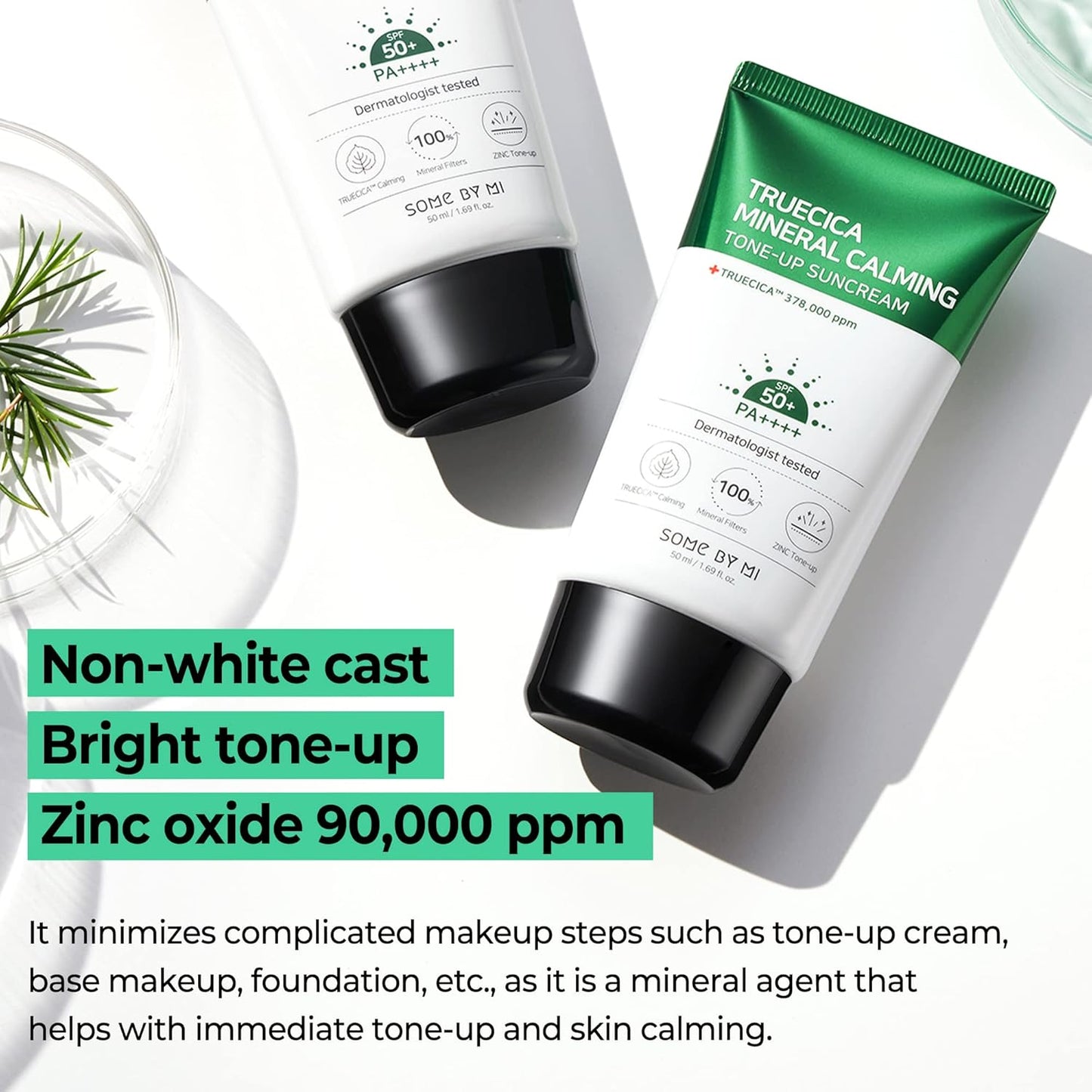 Some By Mi - Truecica Mineral Calming Tone-Up Suncream SPF 50+ PA++++ 50ml