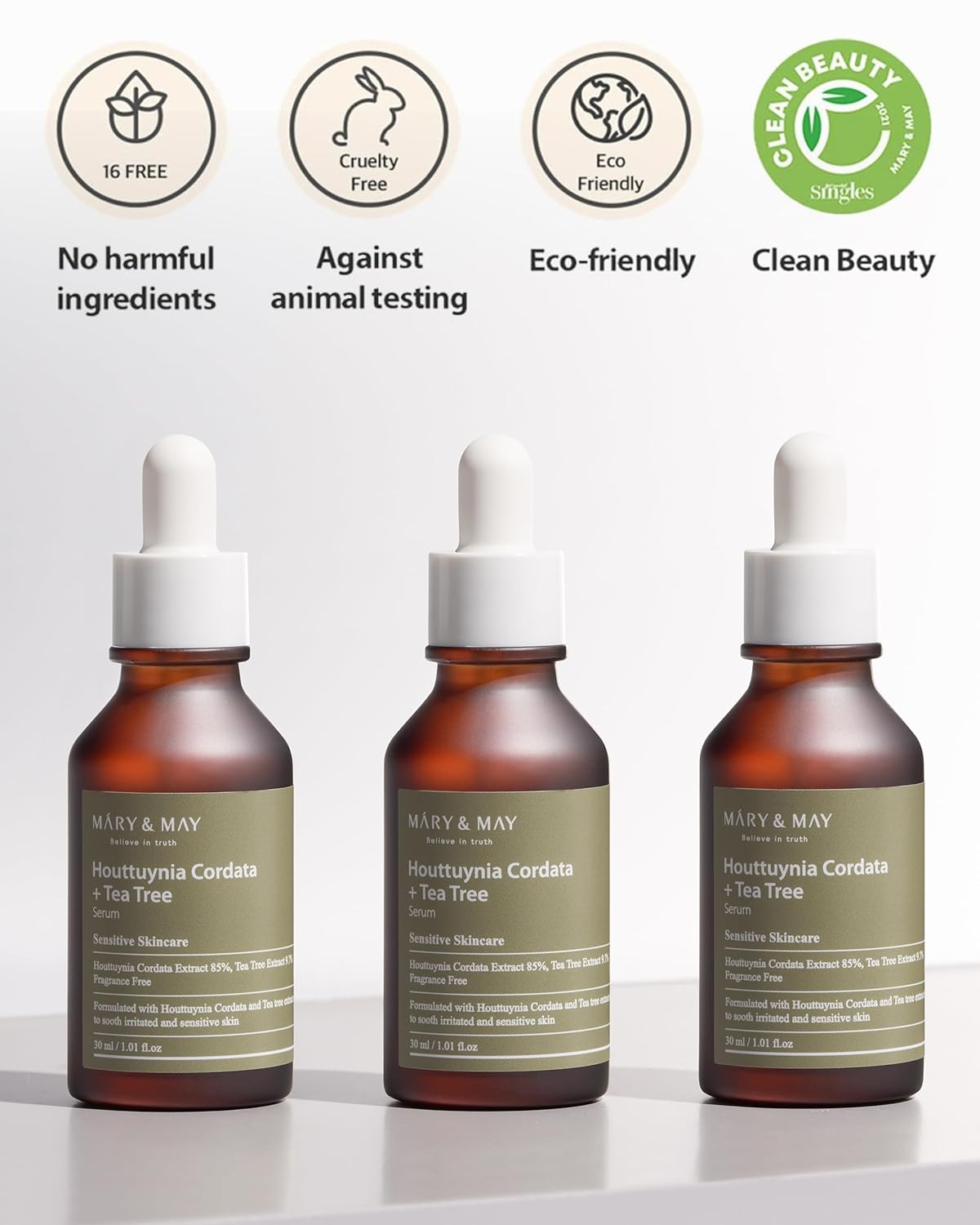 Mary&May – Houttuynia Cordata +Tea Tree Serum 30ml