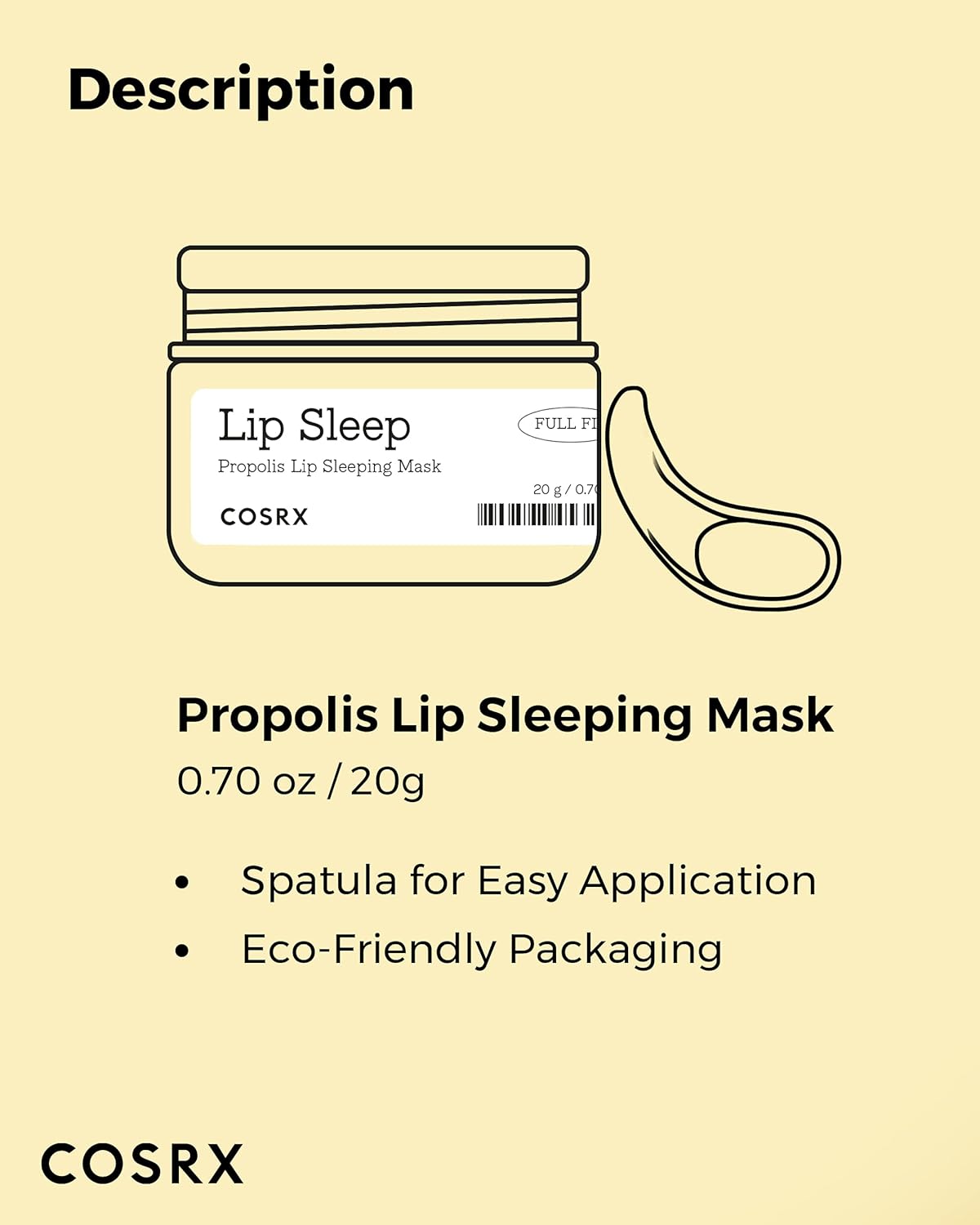 Cosrx – Lip Sleep – Full Fit Propolis Lip Sleeping Mask 20g