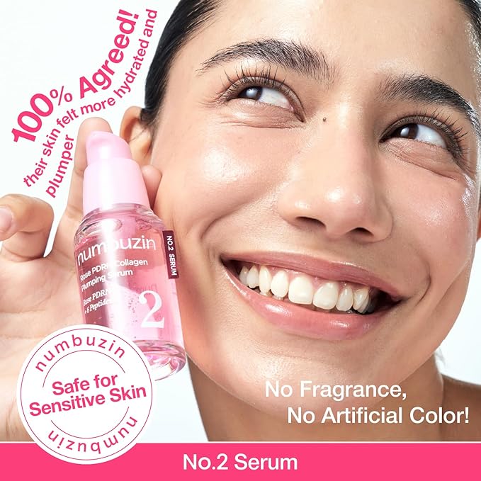 Numbuzin – No.2 Rose PDRN Collagen Plumping Serum 30ml