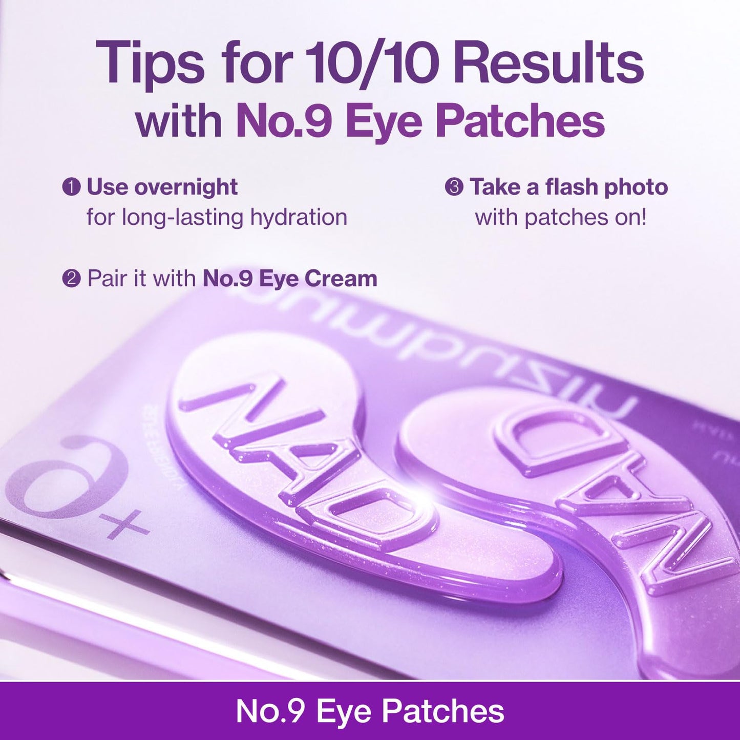 Numbuzin – No.9 NAD+ Collagen +50 Peptides Eye Patches 8g