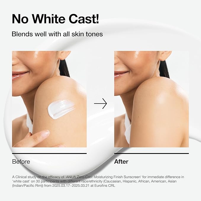 Anua – Zero-Cast Moisturizing Finish Sunscreen 50ml
