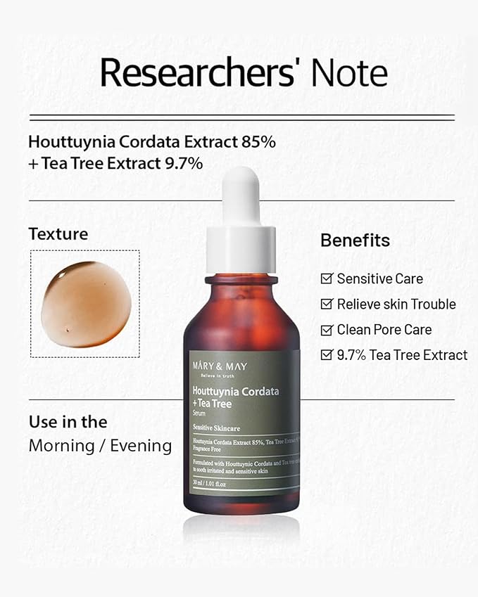 Mary&May – Houttuynia Cordata +Tea Tree Serum 30ml