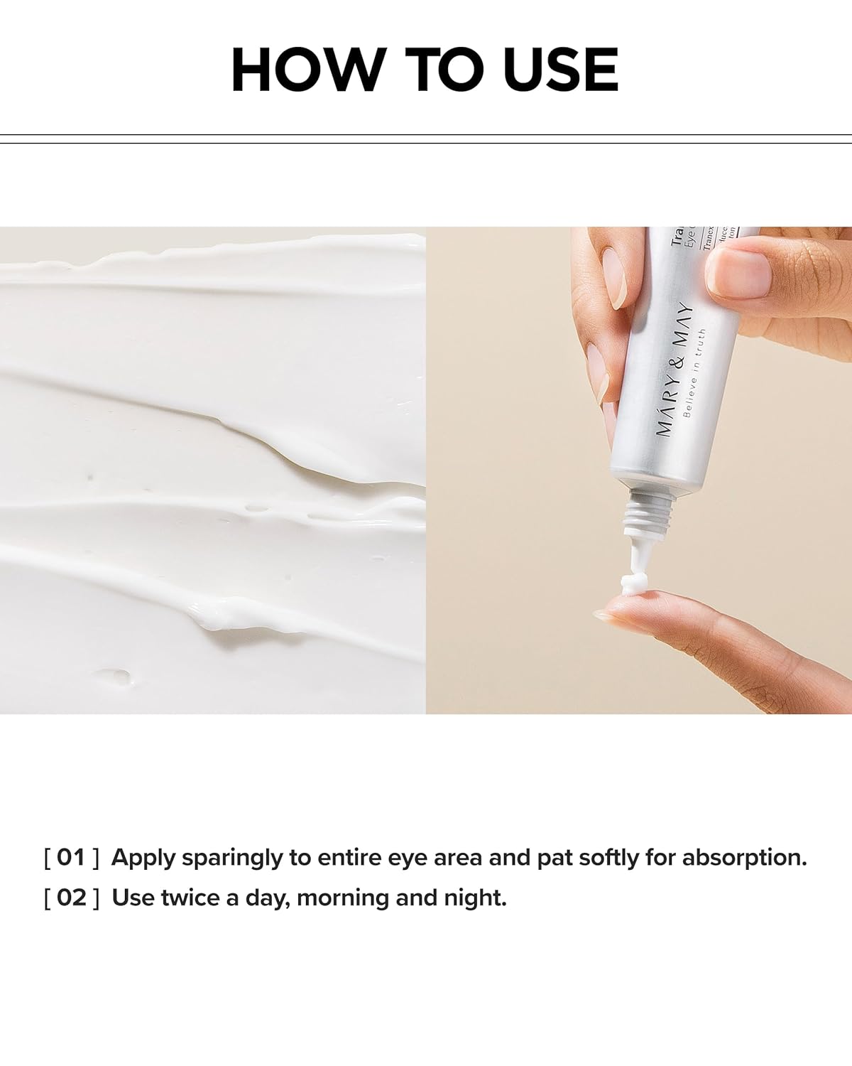 Mary&May – Tranexamic Acid + Glutathione Eye Cream 30ml